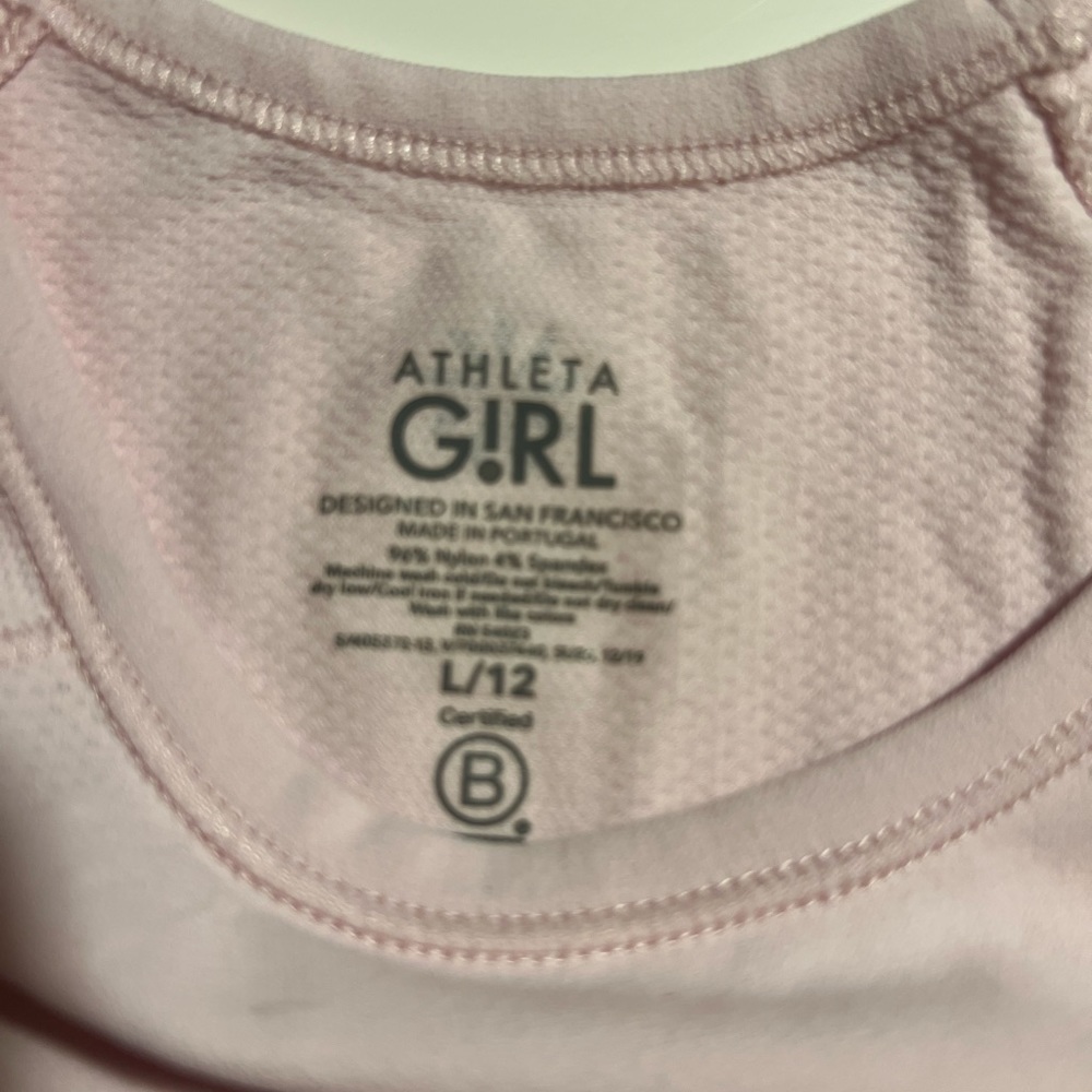 Athleta girl shirt size 12/L